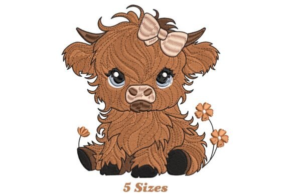 Cute Baby Highland Cow: A Whimsical Embroidery Review