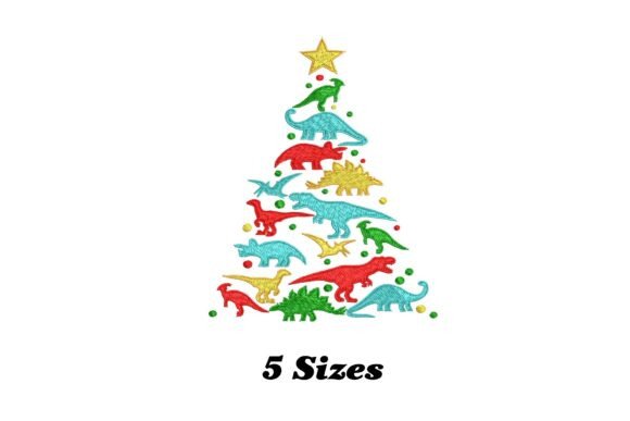 Dinosaur Christmas Tree: A Playful Holiday Embroidery Review