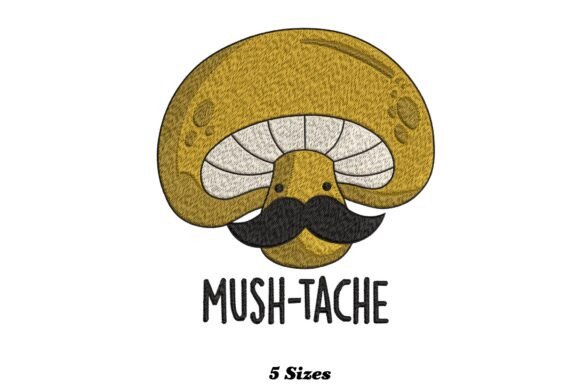 Mush-tache Funny Moustache Mushroom Embroidery Review