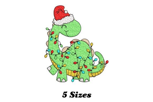 Review: Lighting Dinosaur Christmas Embroidery Design