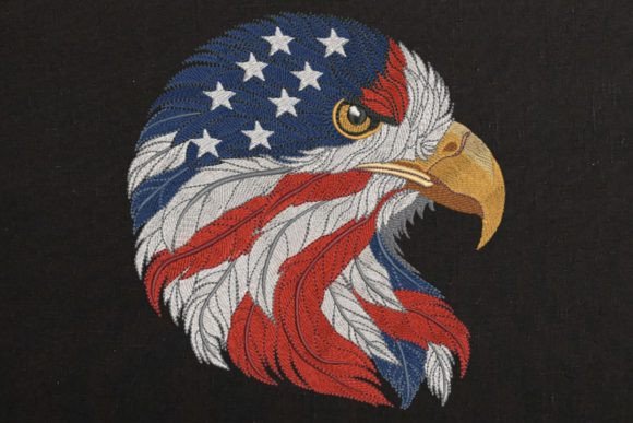 Reviewing USA Patriotic Eagle Flag 2 on Black