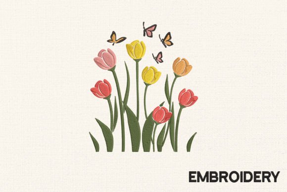 Tulips with Butterfly: A Seasonal Embroidery Review